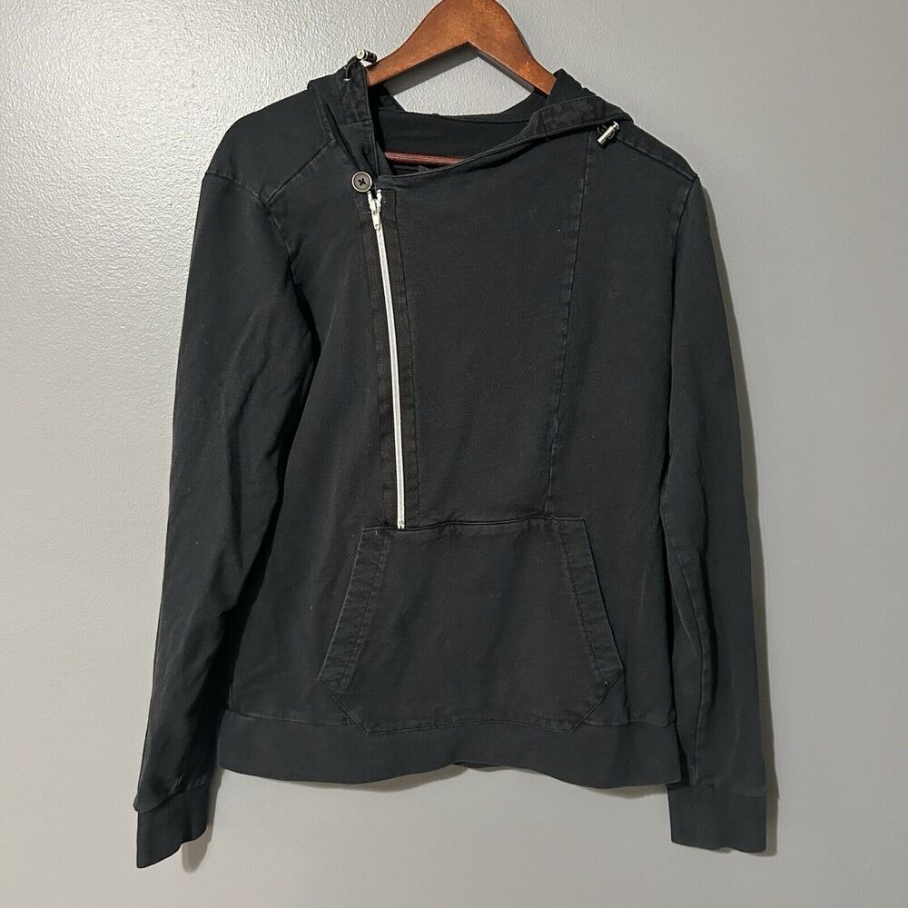 Standard Cloth Urban Outfitters Hoodie Womens Medium Asymmetical Zip Black